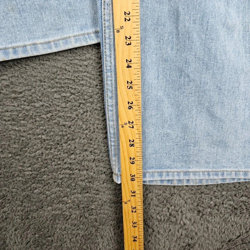 The Frankie Shop Womens Light Wash High Rise Wide Leg Cargo Jeans Size‎ S Blue